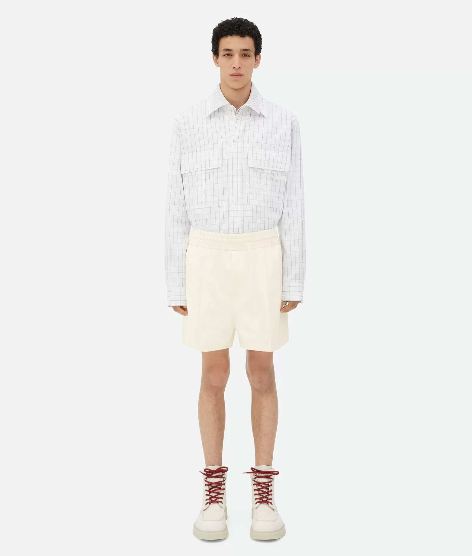 Pantaloni E Shorts^Bottega Veneta Short In Twill Di Cotone Dove