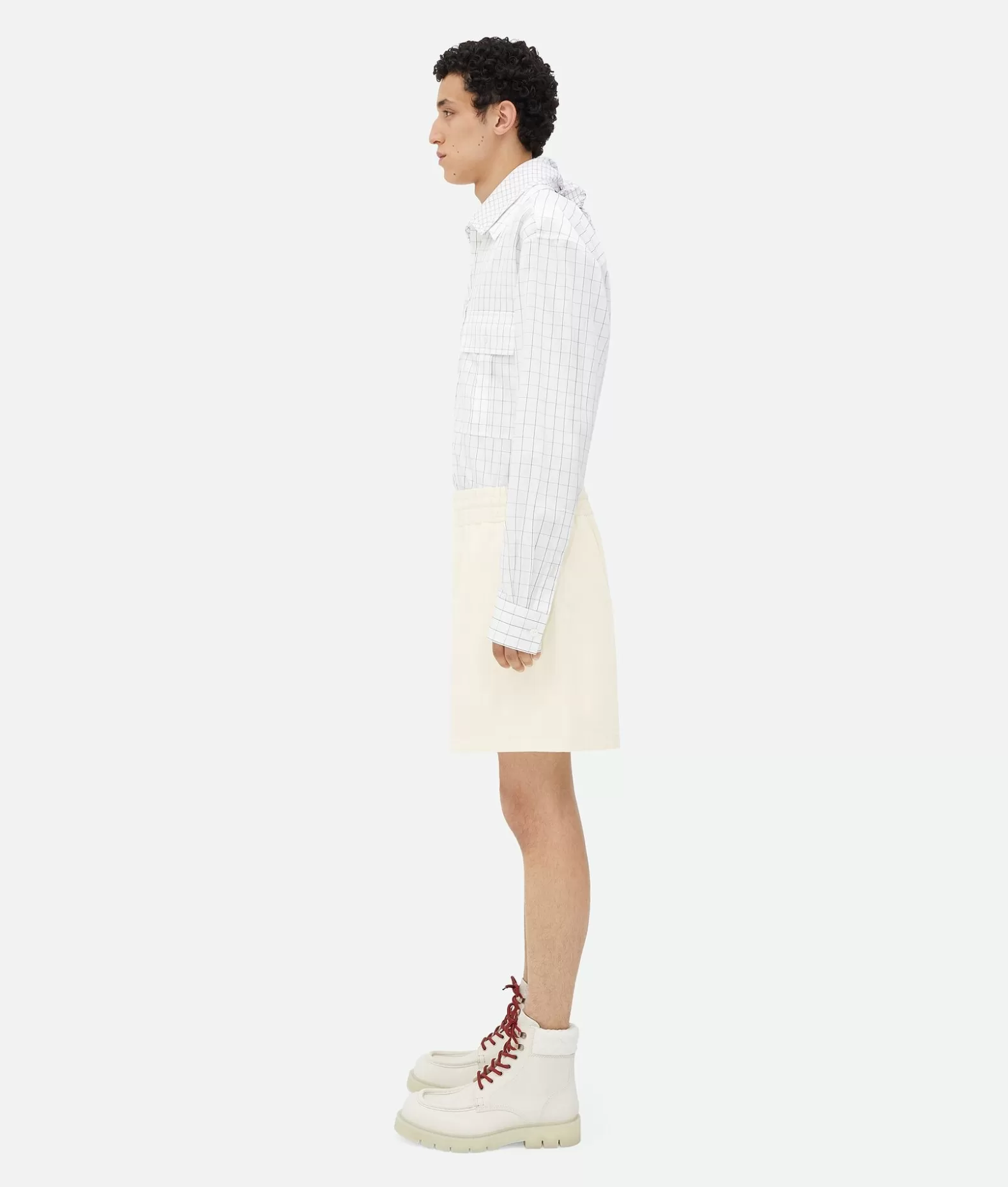 Pantaloni E Shorts^Bottega Veneta Short In Twill Di Cotone Dove