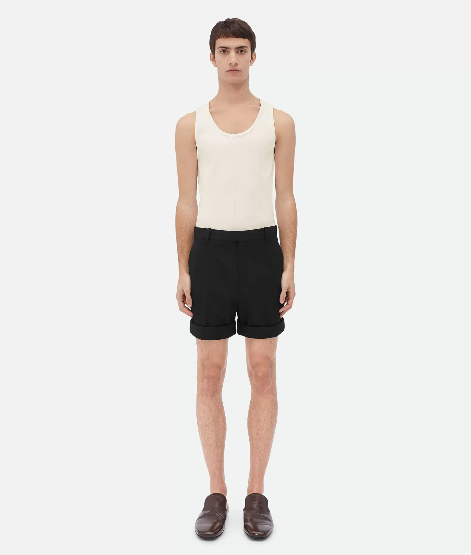 Pantaloni E Shorts^Bottega Veneta Short Sartoriali In Grain De Poudre Black