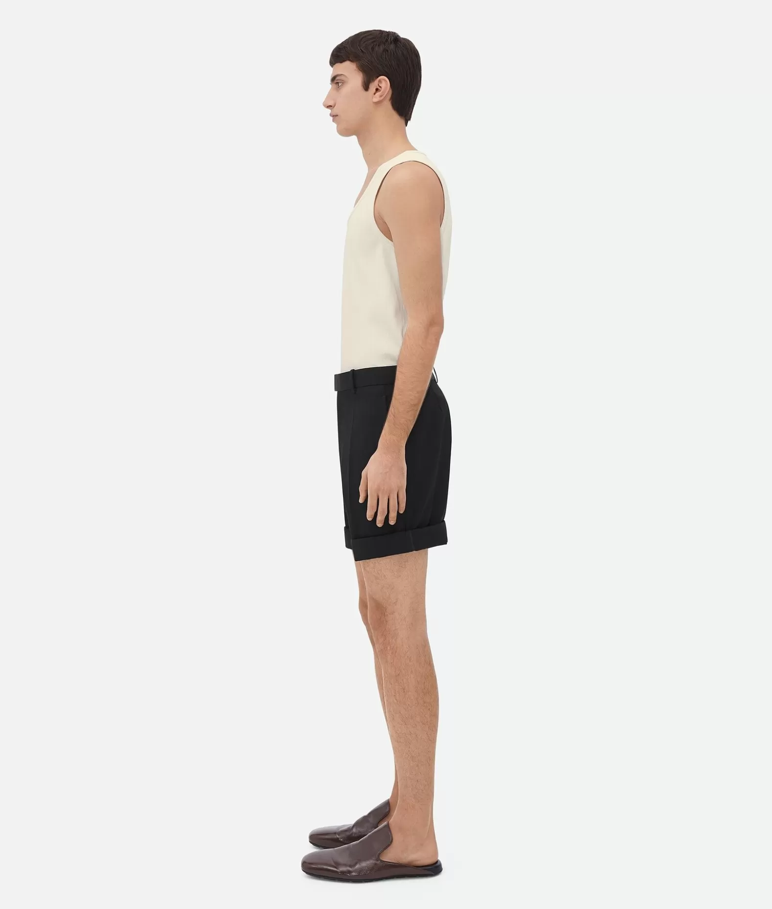 Pantaloni E Shorts^Bottega Veneta Short Sartoriali In Grain De Poudre Black