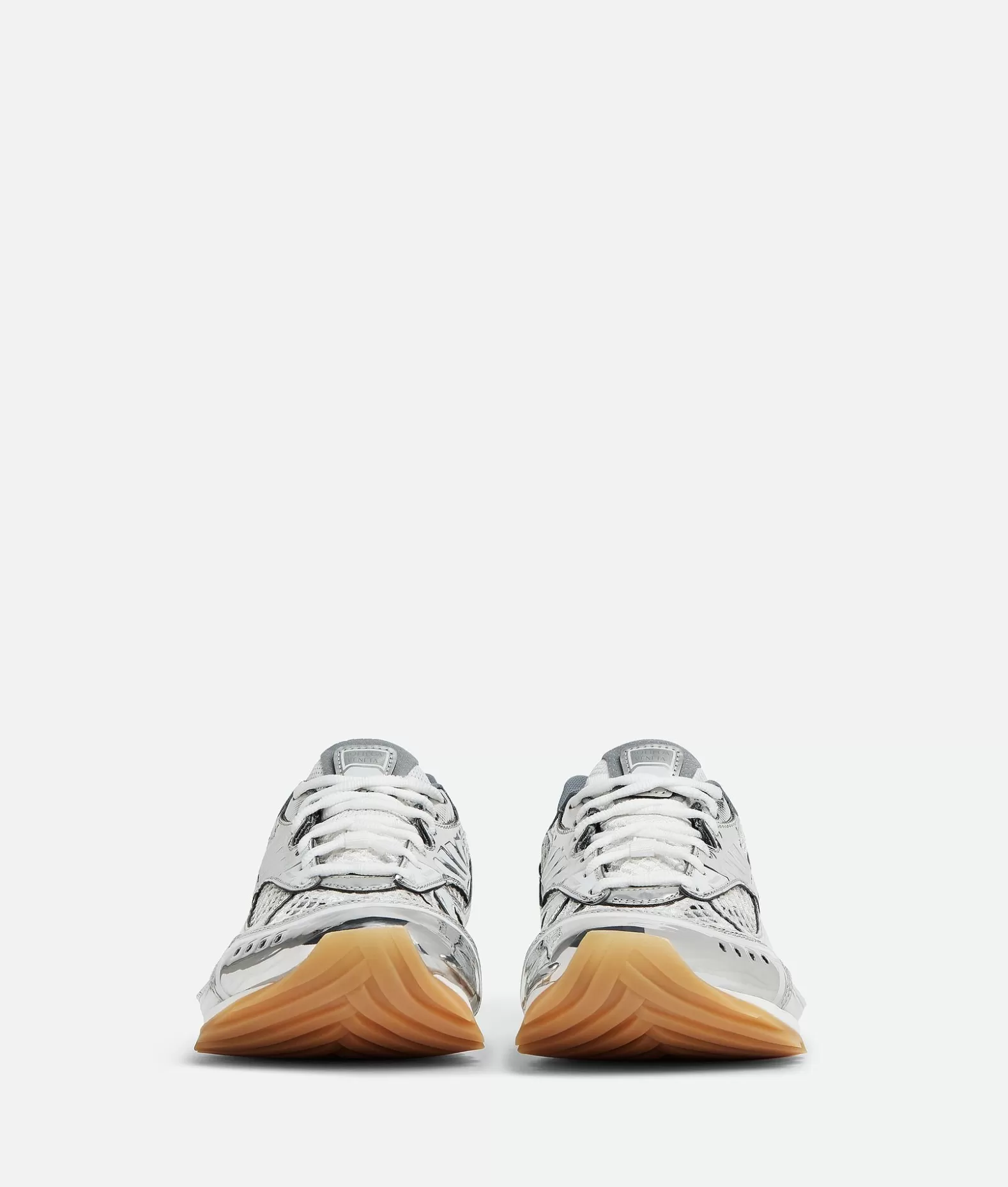 Sneakers^Bottega Veneta Sneaker Orbit Silver / White / Optic white rubber