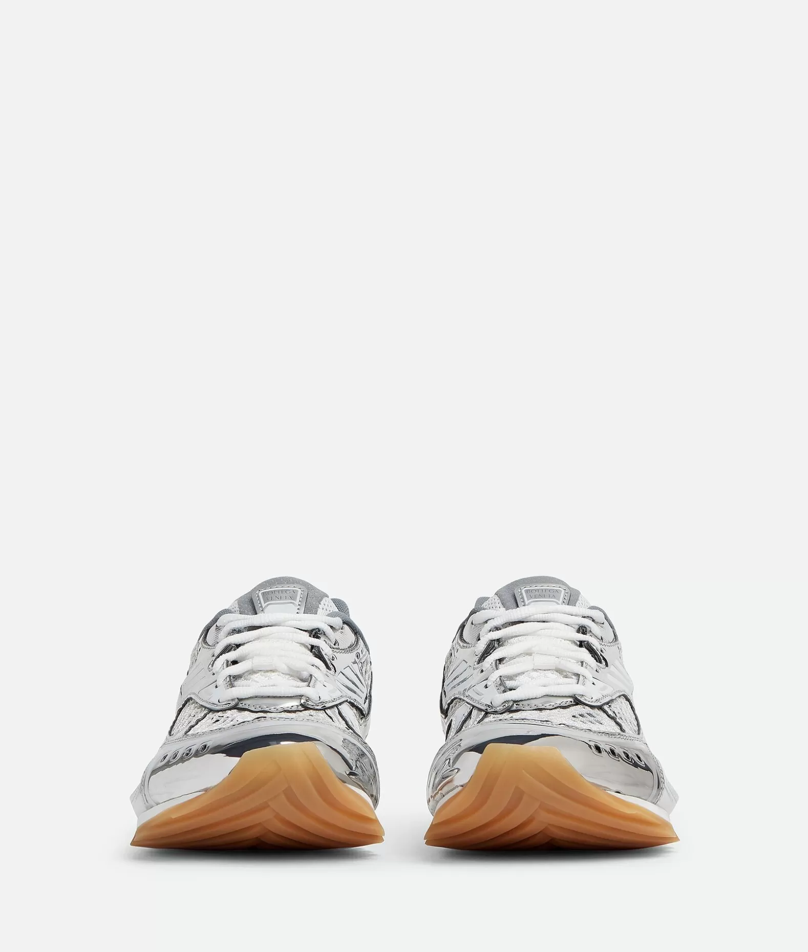 Sneakers^Bottega Veneta Sneaker Orbit Silver / White / Optic white rubber