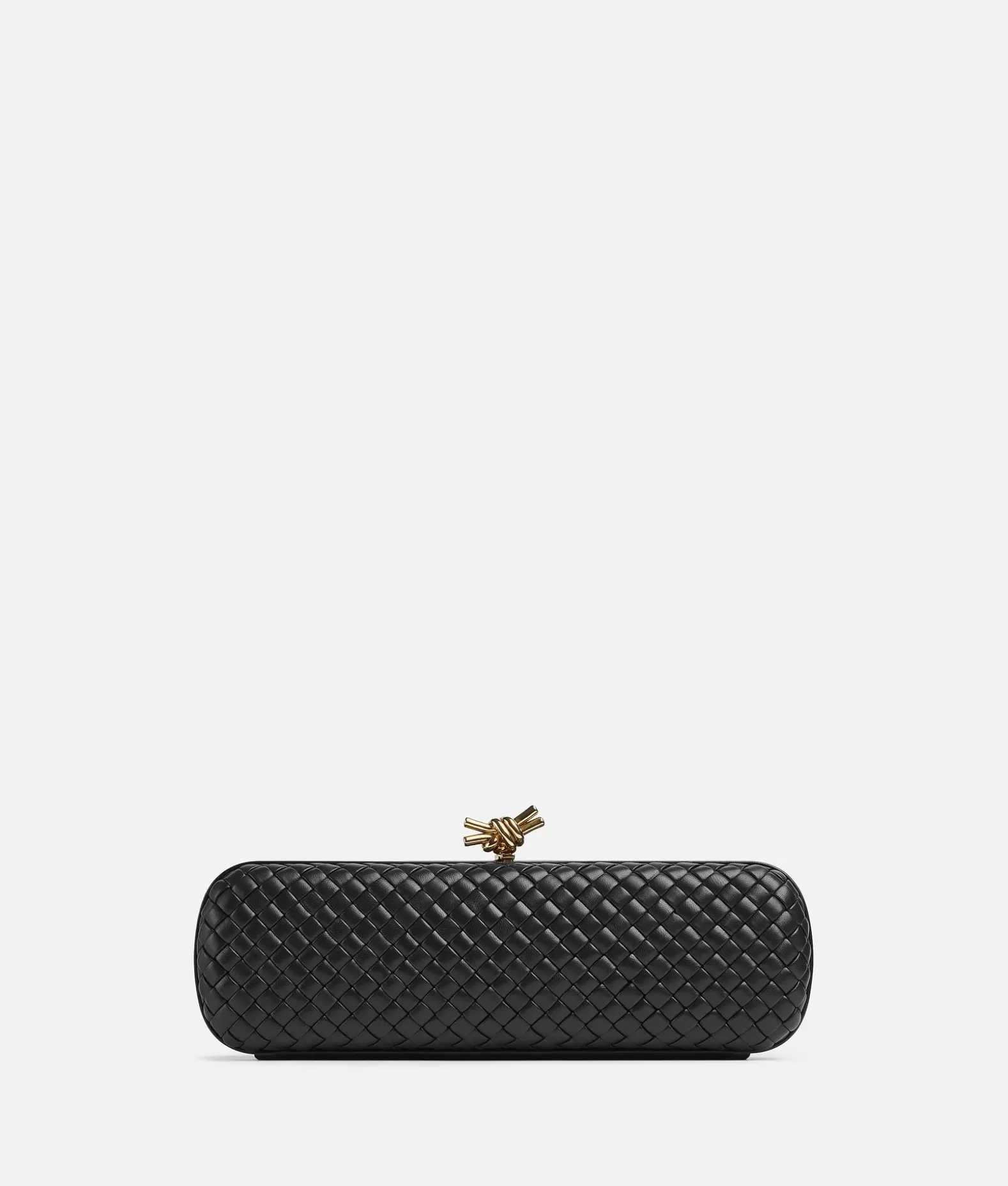 Pochette^Bottega Veneta Stretch Box Knot Black