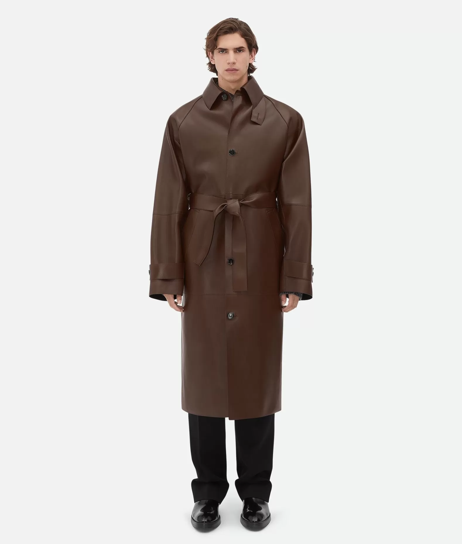 Pelle | Cappotti^Bottega Veneta Trench In Pelle Doppiata Tobacco