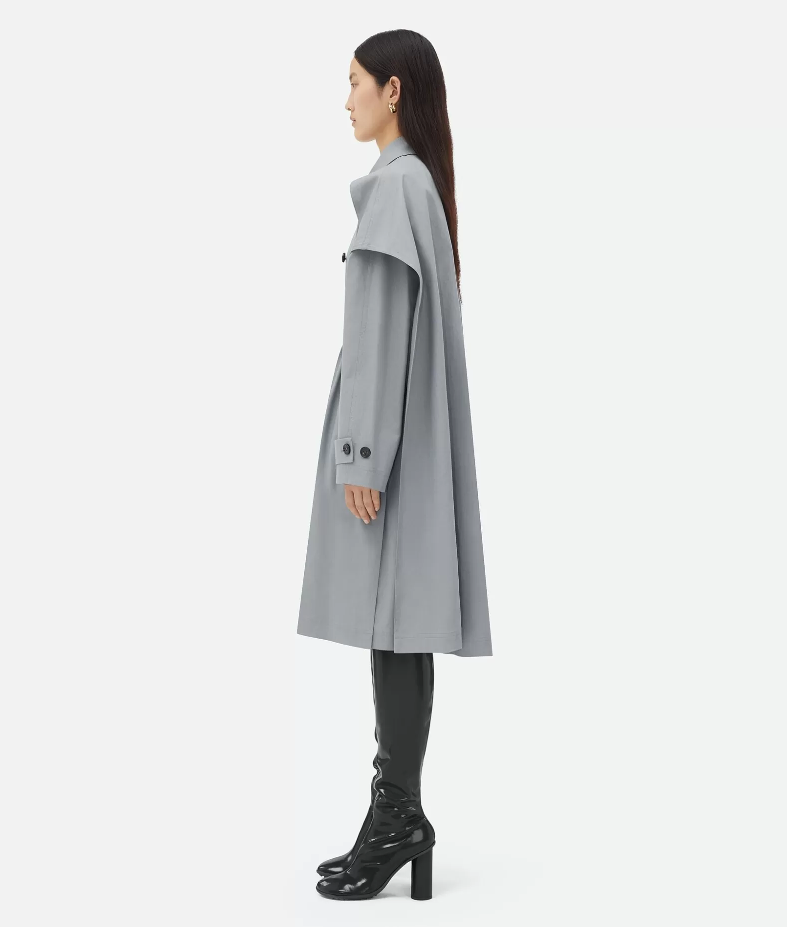 Cappotti^Bottega Veneta Trench-Mantella In Cotone Vapor