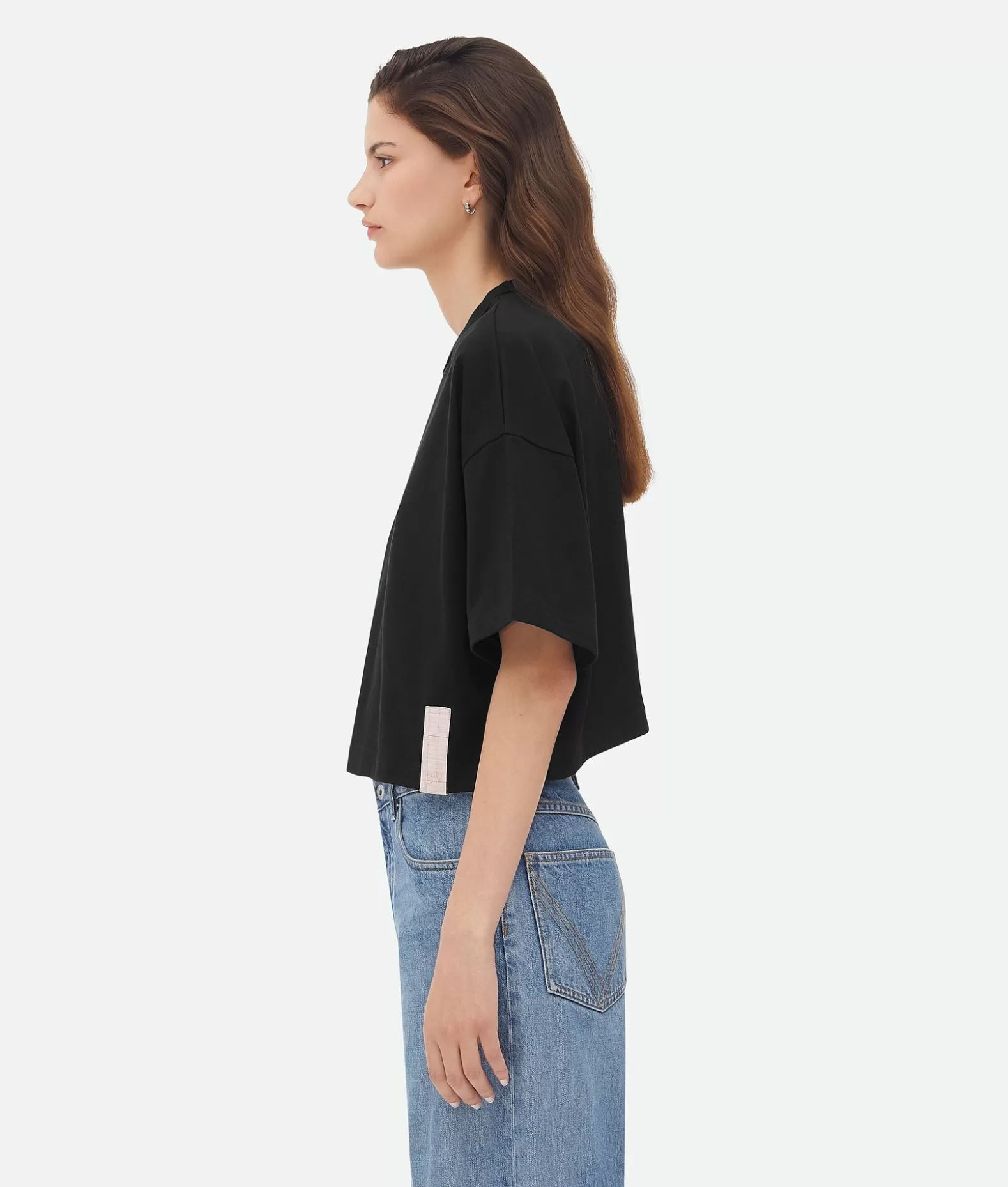 Top E T-Shirts^Bottega Veneta T-shirt Crop In Jersey Di Cotone Pima Black