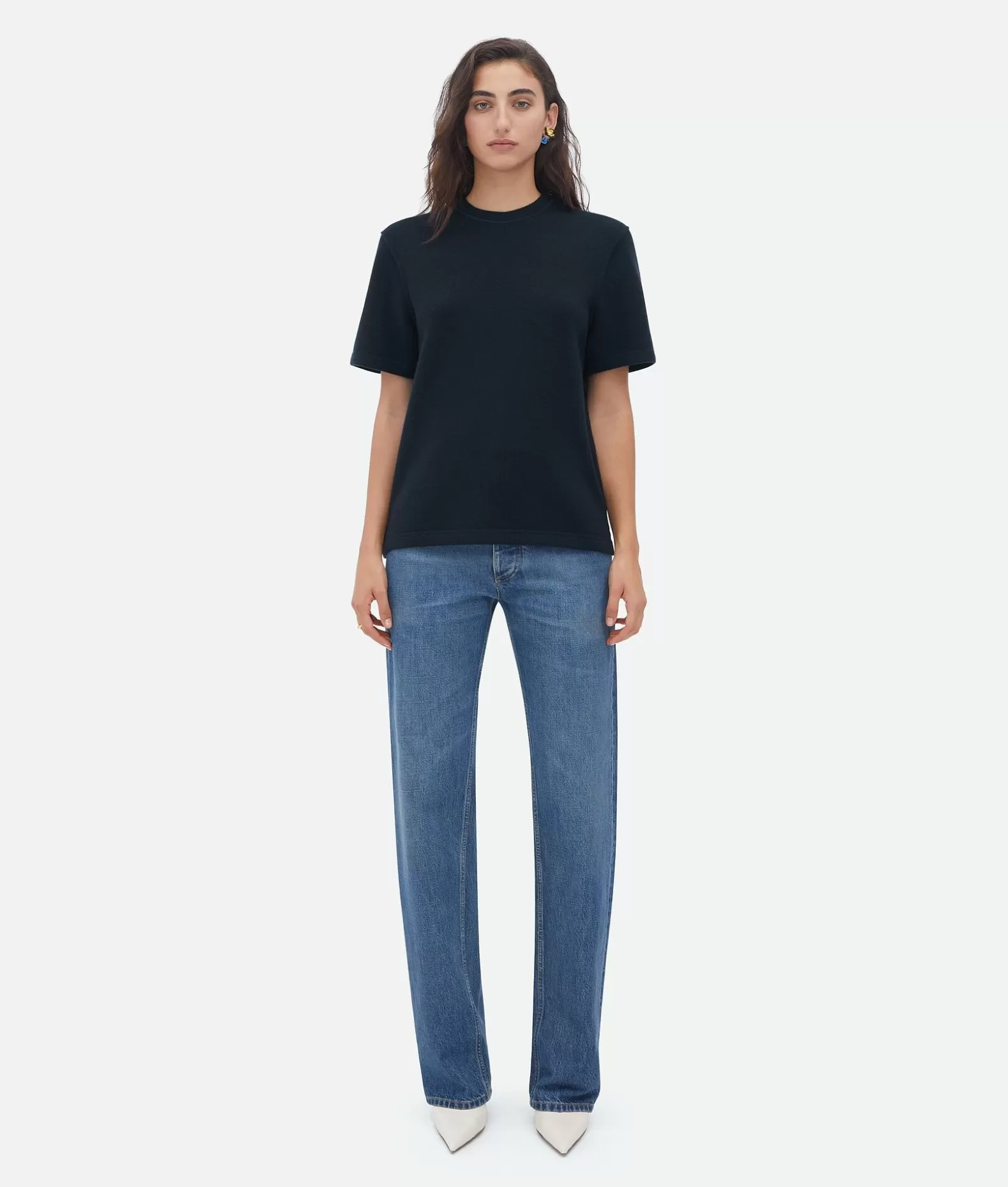 Top E T-Shirts^Bottega Veneta T-Shirt In Cashmere Midnight blue