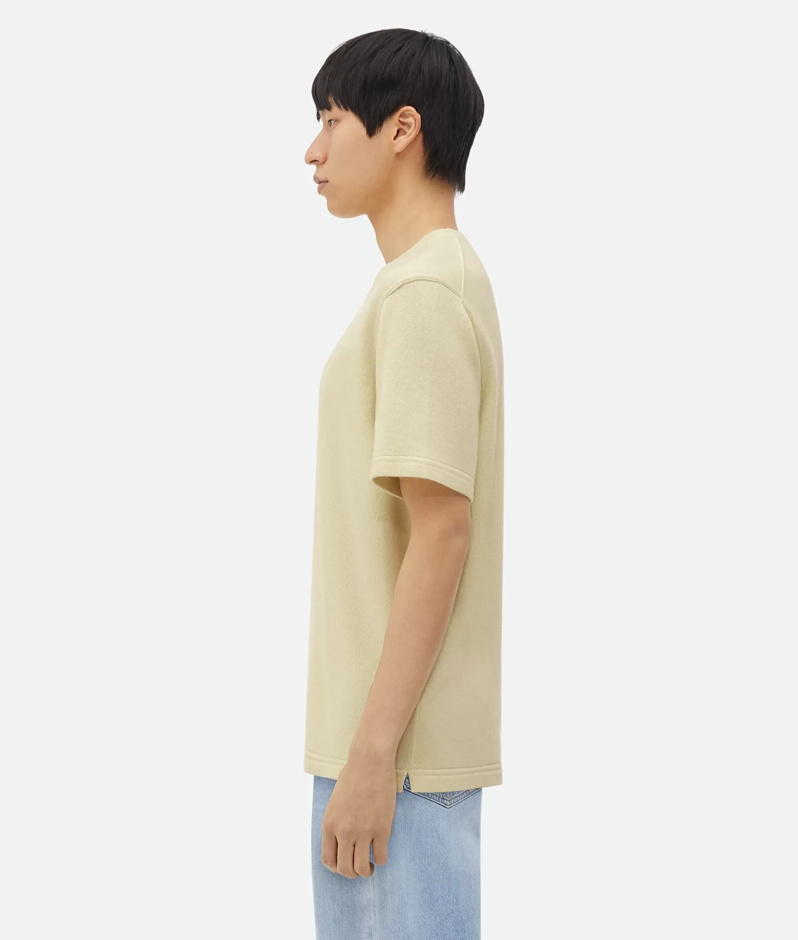 T-Shirt^Bottega Veneta T-Shirt In Cashmere Dal Taglio Morbido Frosting