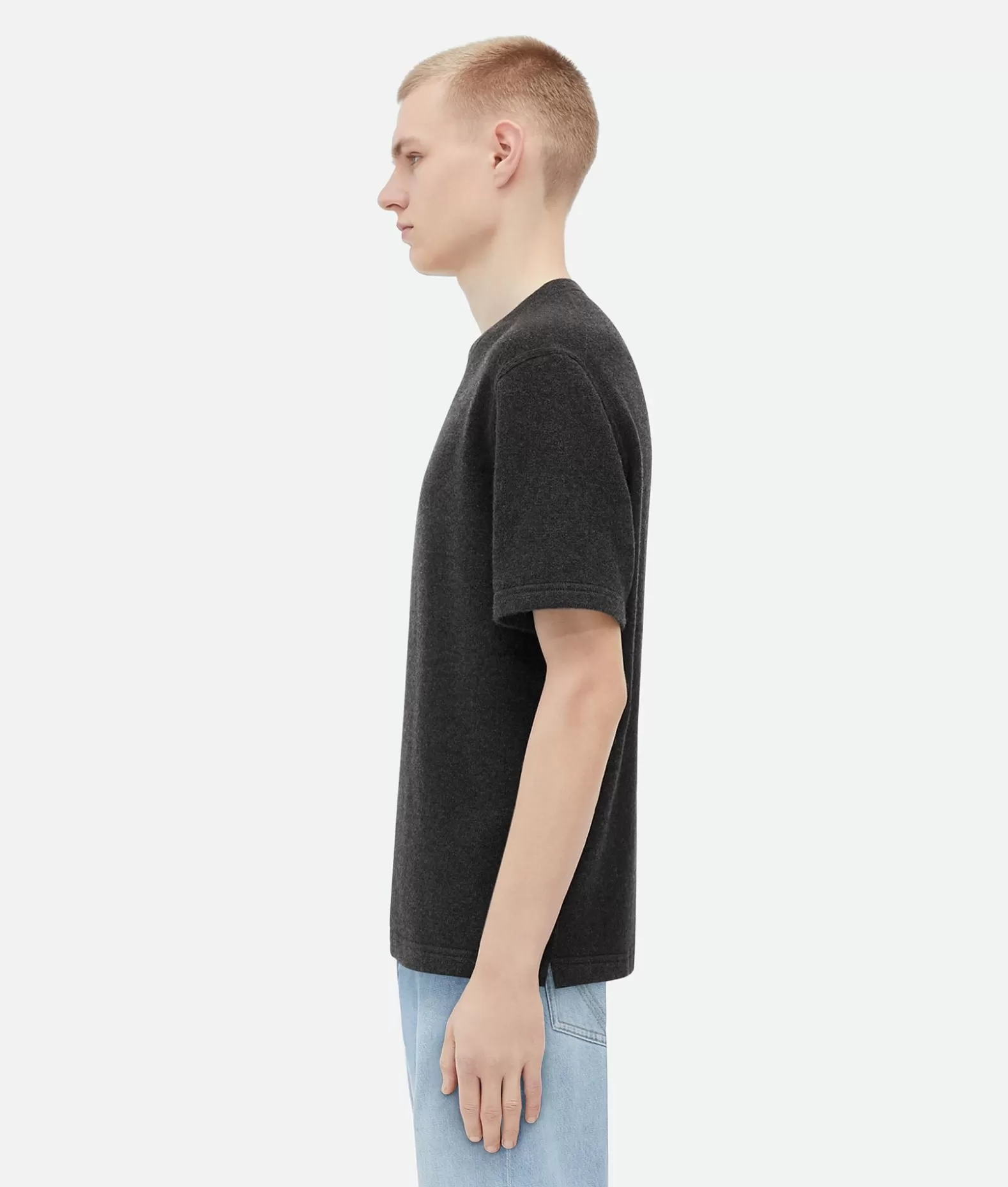Maglieria | T-Shirt^Bottega Veneta T-Shirt In Cashmere Dal Taglio Morbido Charcoal melange