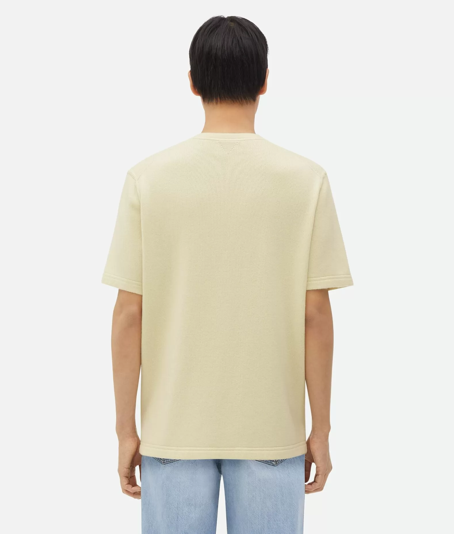 T-Shirt^Bottega Veneta T-Shirt In Cashmere Dal Taglio Morbido Frosting