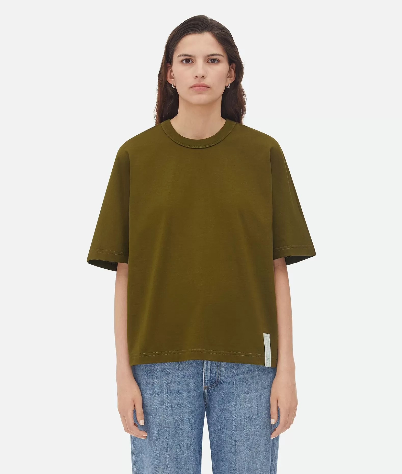 Top E T-Shirts^Bottega Veneta T-shirt In Jersey Di Cotone Pima Olive oil