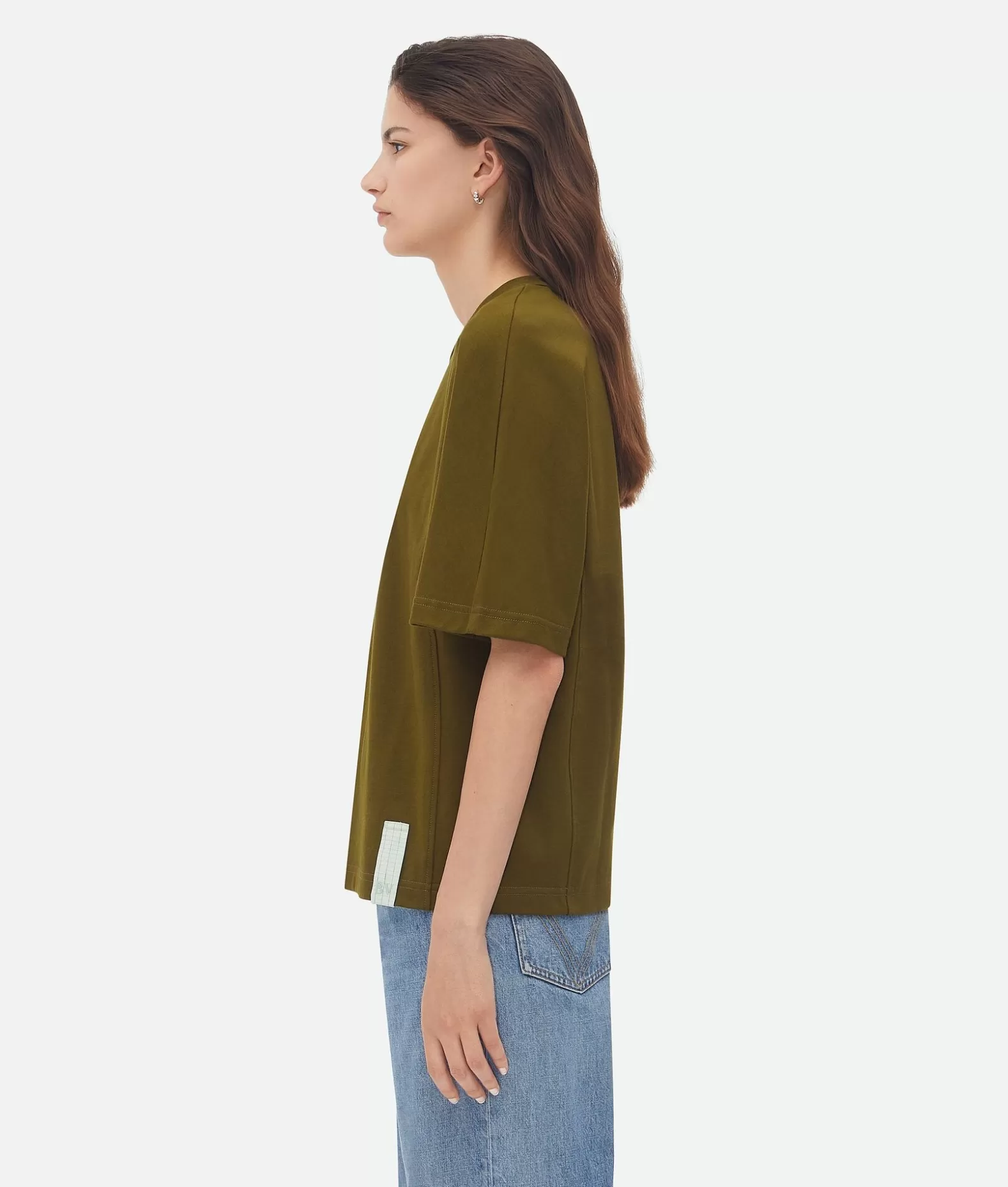 Top E T-Shirts^Bottega Veneta T-shirt In Jersey Di Cotone Pima Olive oil