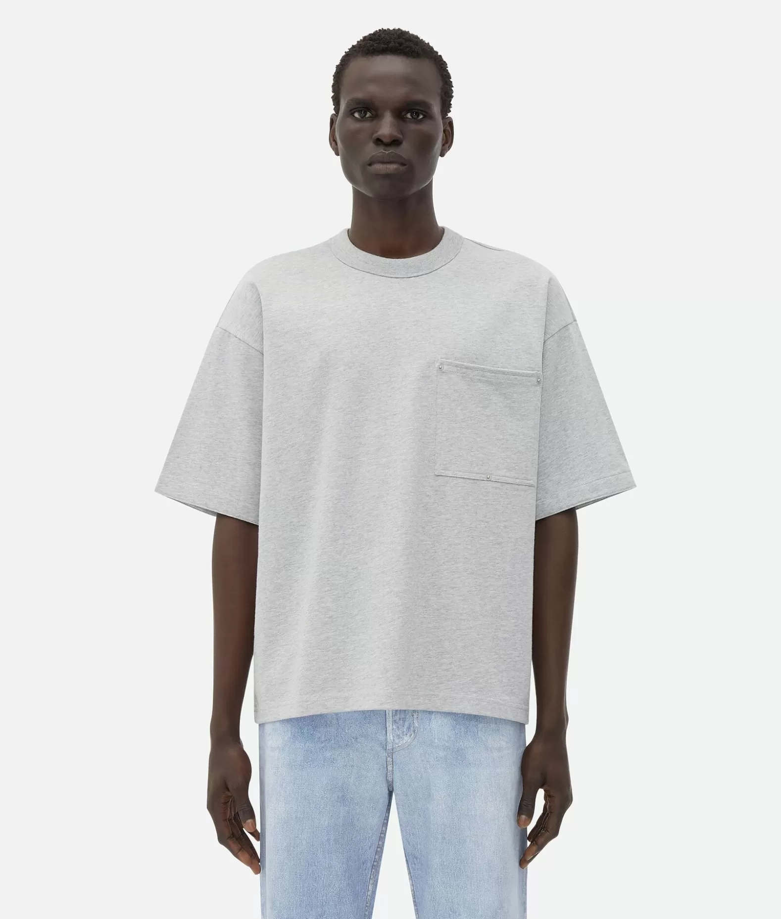 T-Shirt^Bottega Veneta T-Shirt In Jersey Pesante Dal Taglio Morbido Light grey melange