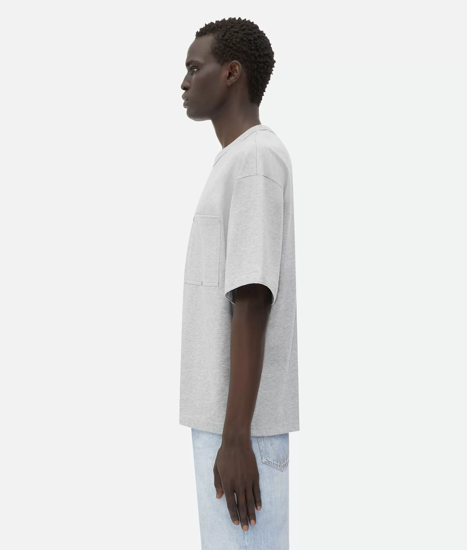 T-Shirt^Bottega Veneta T-Shirt In Jersey Pesante Dal Taglio Morbido Light grey melange