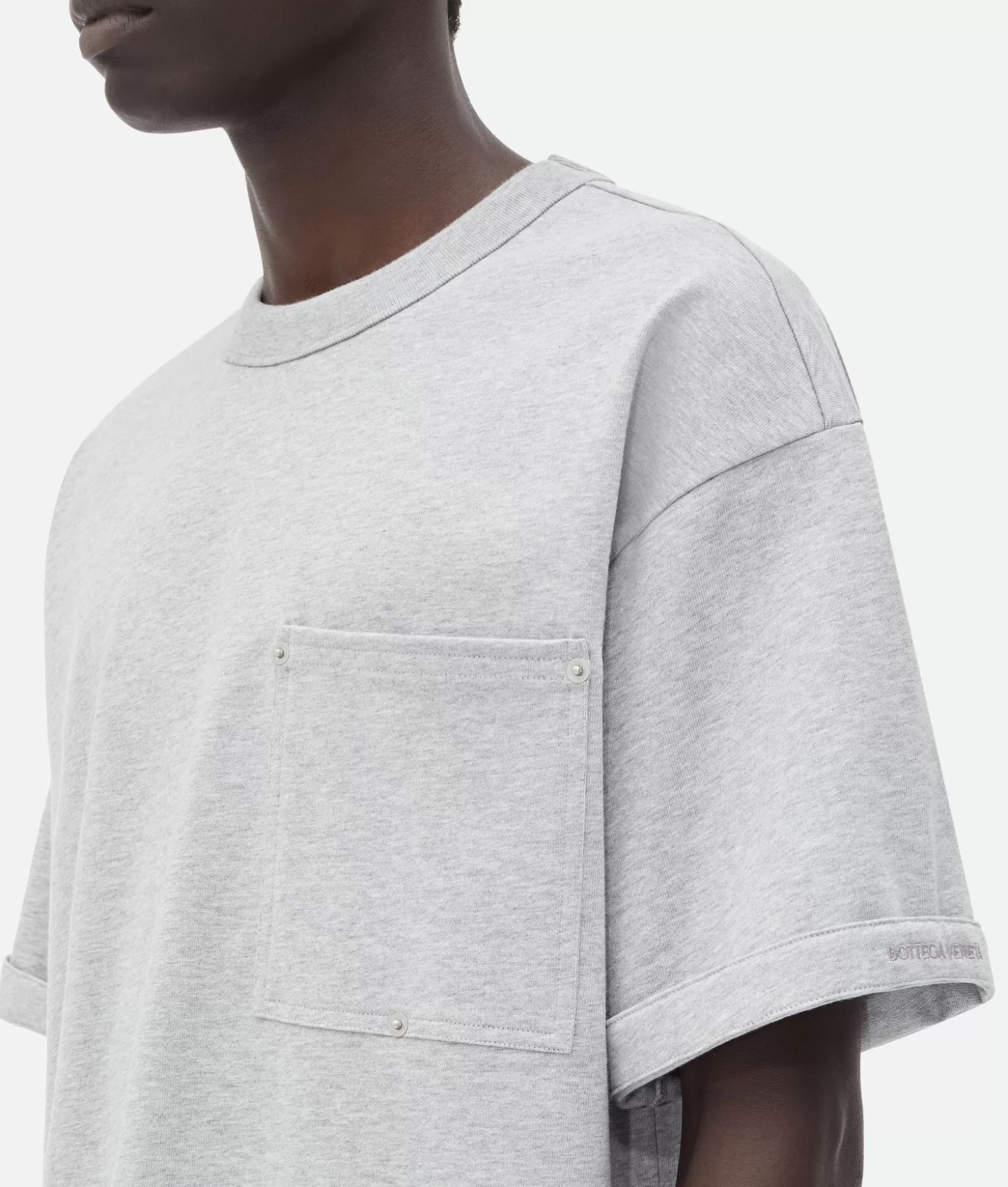 T-Shirt^Bottega Veneta T-Shirt In Jersey Pesante Dal Taglio Morbido Light grey melange