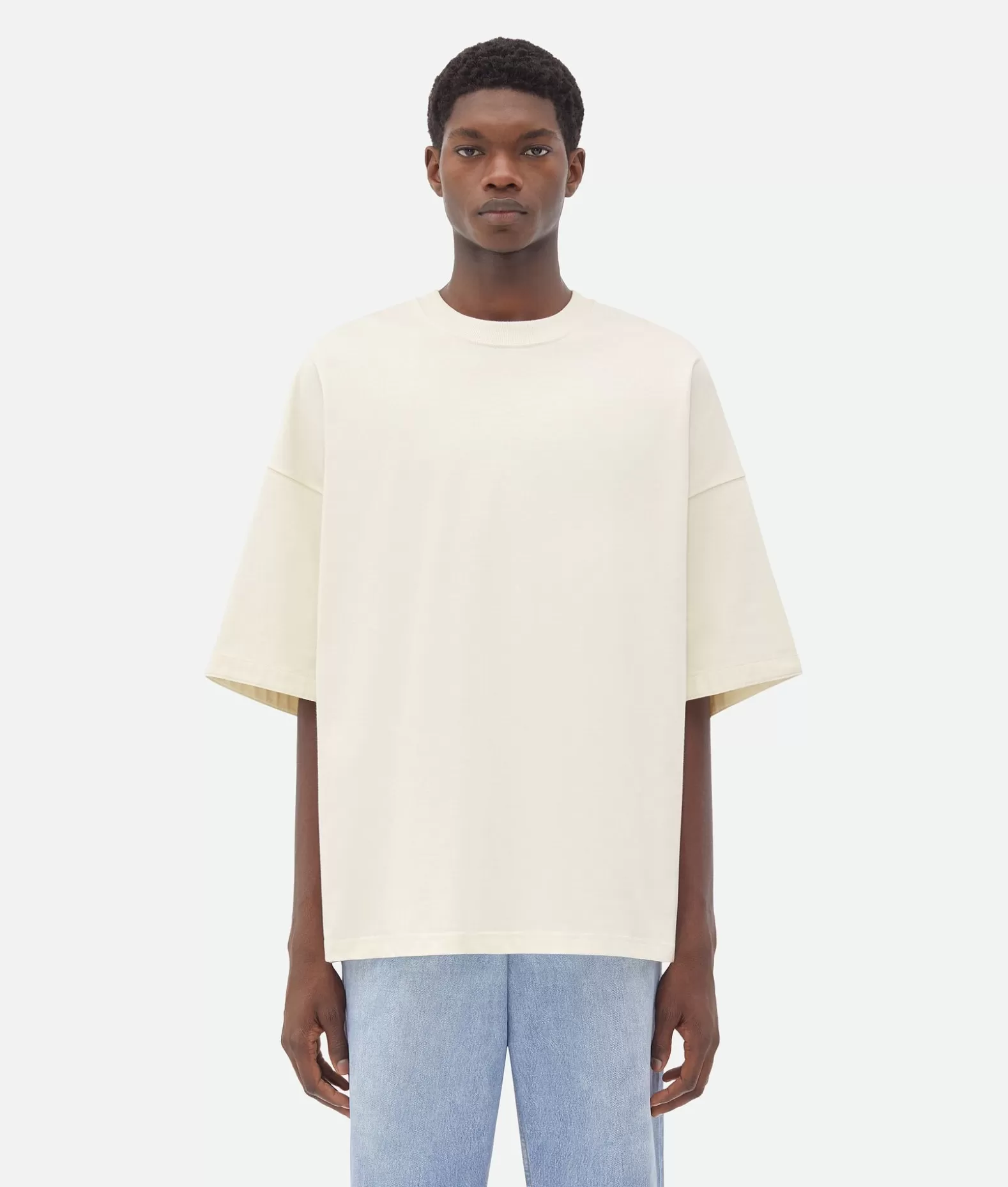 T-Shirt^Bottega Veneta T-shirt Oversize In Jersey Chalk