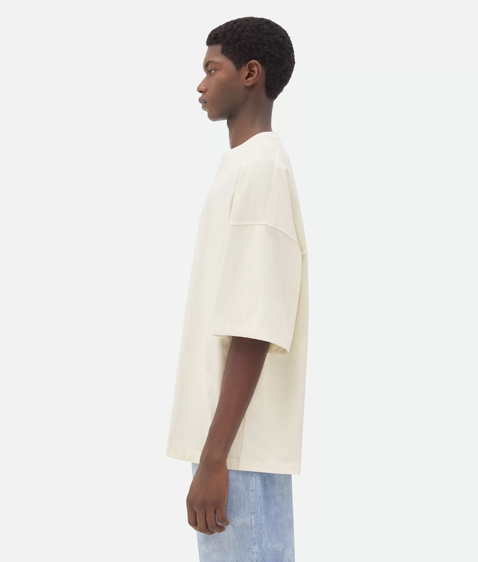 T-Shirt^Bottega Veneta T-shirt Oversize In Jersey Chalk