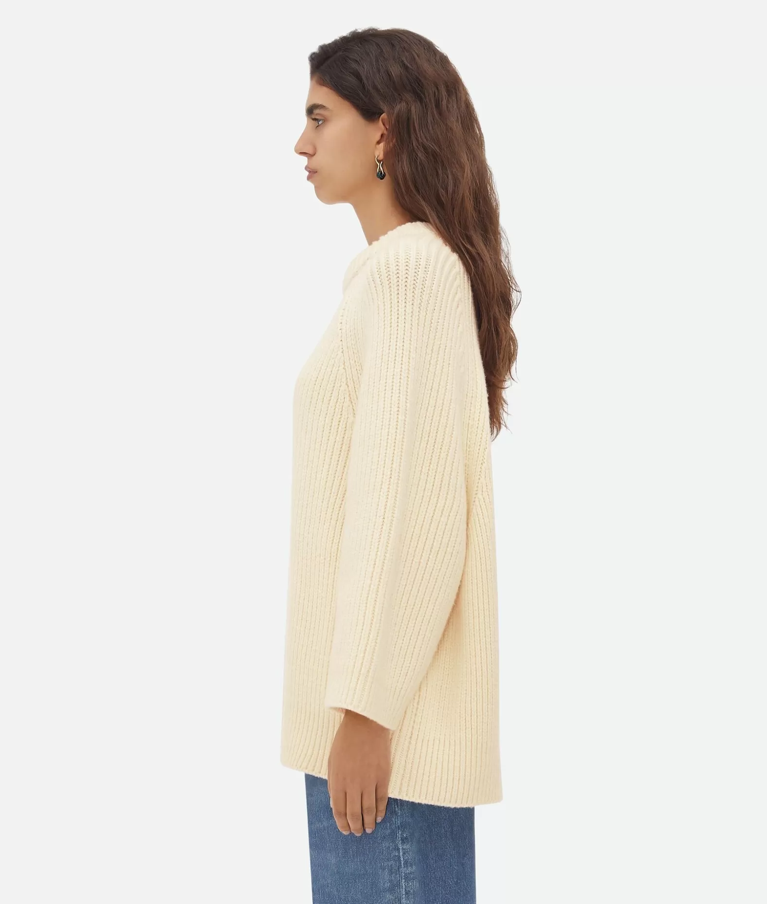 Maglieria^Bottega Veneta T-shirt Oversized In Lana E Cashmere Dove